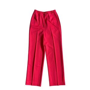 Vintage Devon Red High Waisted Straight Leg Knit Pants ILGWU Union Made Size 10